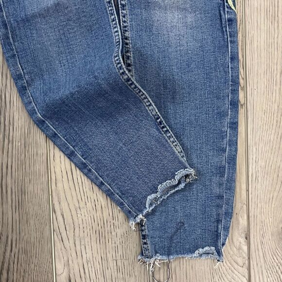 Zara Trafaluc Women Size 4 Embroidered Floral Skinny Leg Cotton Distressed Jeans - Picture 11 of 11